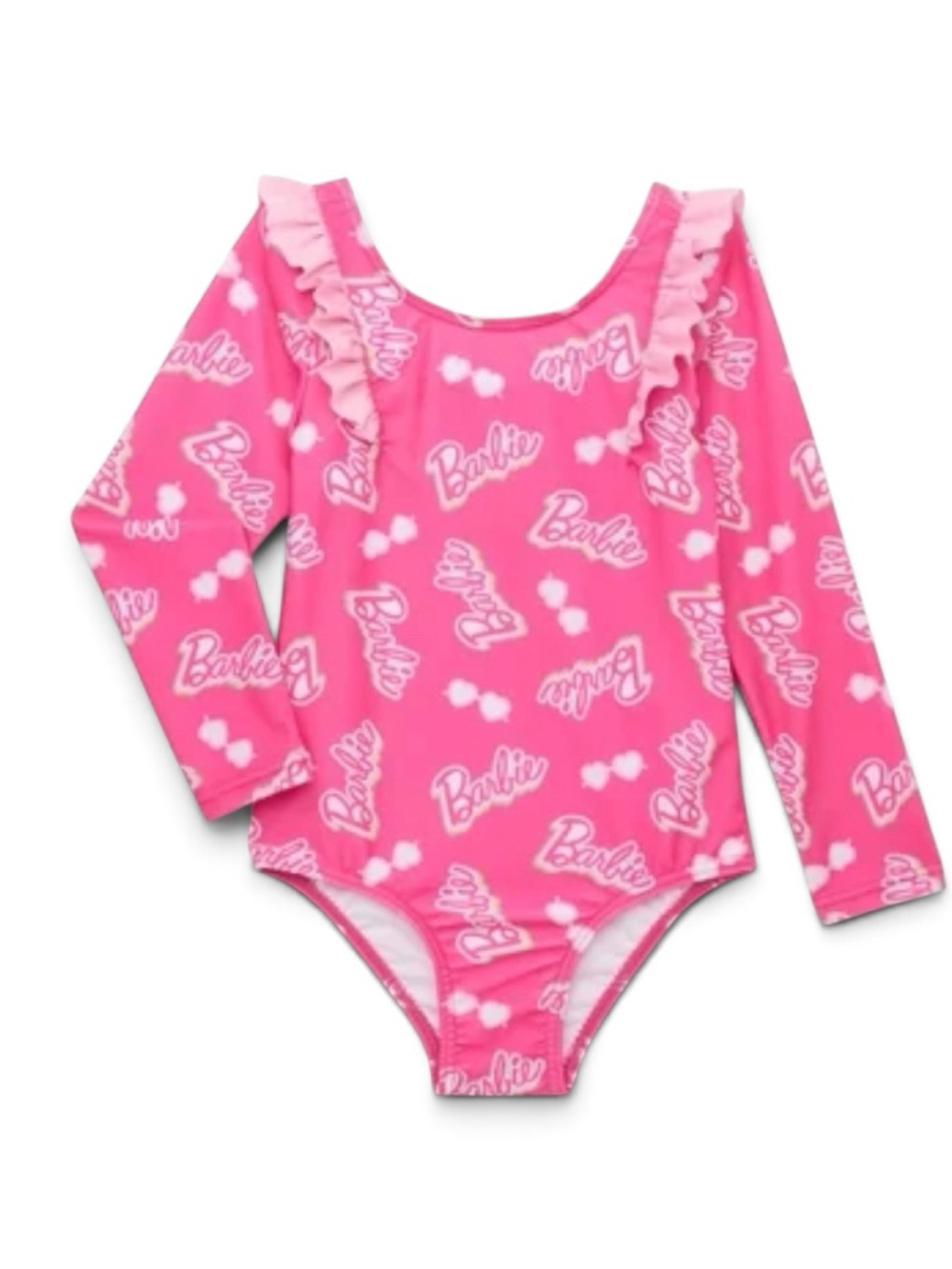 Barbie Long Sleeve One Piece Swimsuit Girls 5T